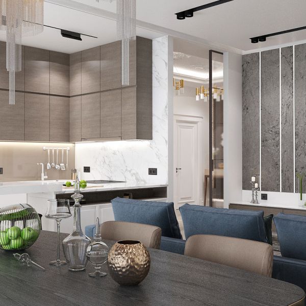 Квартира в современном стиле 115 м/кв - Metrix Design Сочи